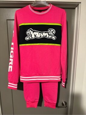 Men's Pink Tiger Graphic Sweatshirt Hoodie